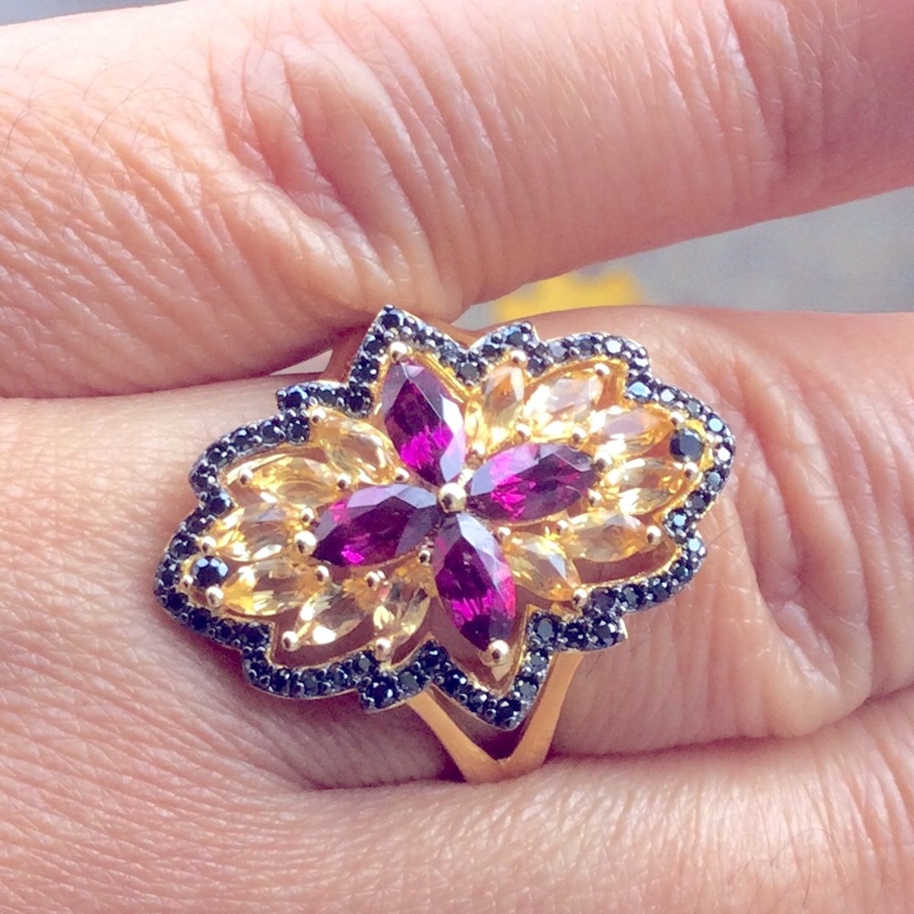 Genuine Gems 14k Gold Over Sterling Silver